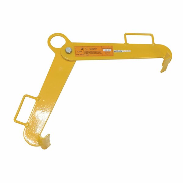 Vestil Steel Vertical Drum Clamp, 1,000 Lb. Capacity, Yellow VDC-1000